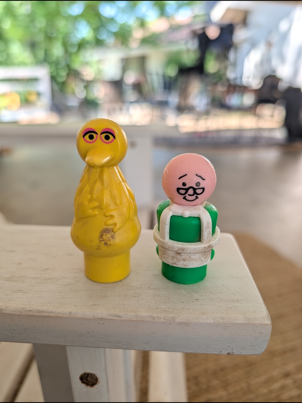 Vintage Fisher Price Mr Hooper & Big Bird Sesame Street